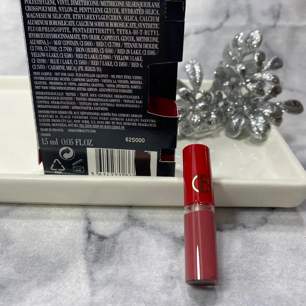 Giorgio Armani Beauty Gift Set-Lip Velvet & Volume Mascara,Travel Size-2pc-NEW